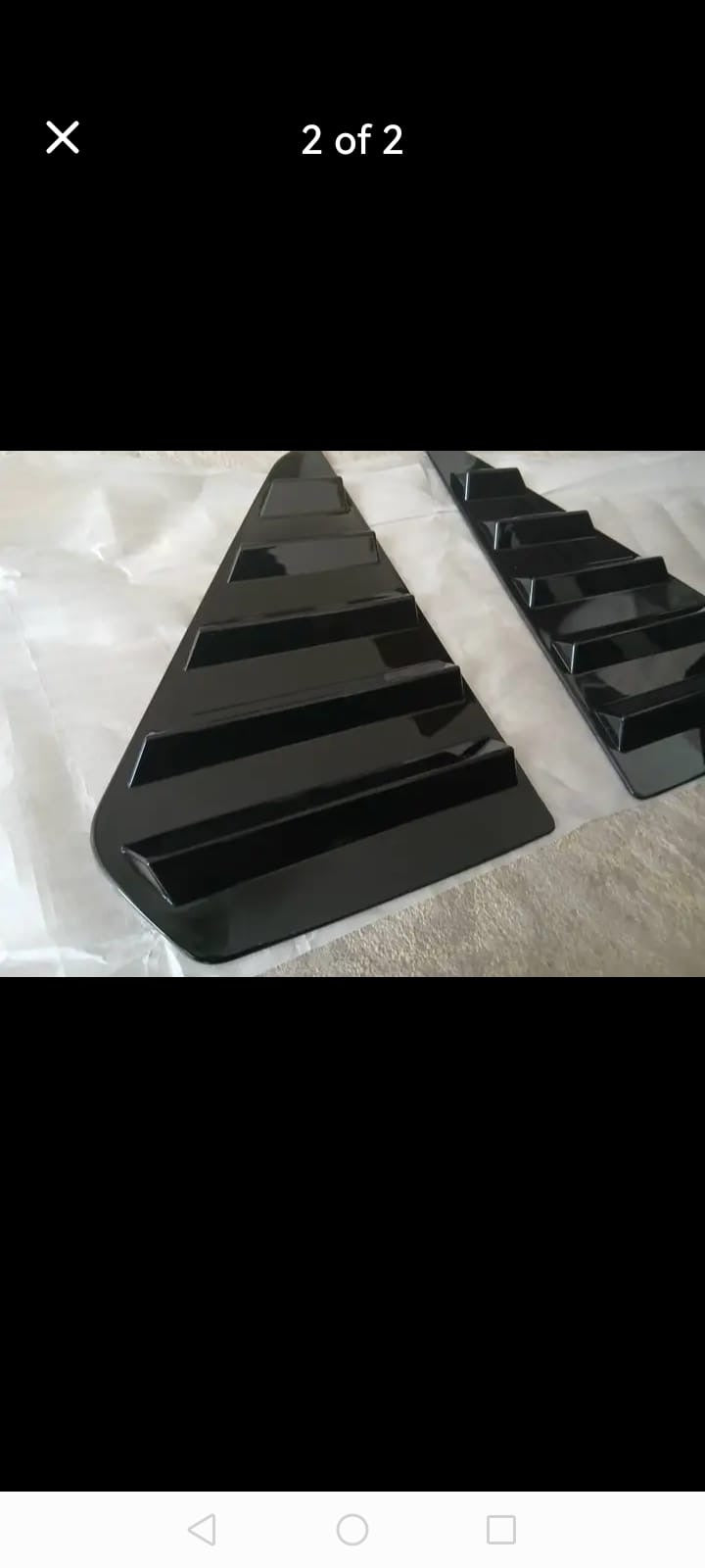 CitiGolf rear window louvers in black for models 1983-2009, with slatted design enhancing style and shade.