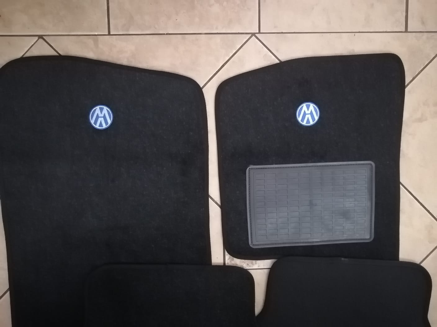 CitiGolf OEM floor mat set for models 1983-2009, black rubber mats with CitiGolf branding, designed for interior protection.