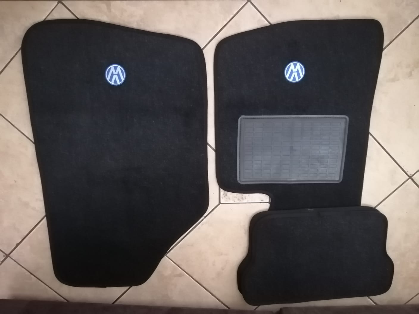 CitiGolf OEM floor mat set for models 1983-2009 by CitiGolf Chronicles SA, showing black rubber mats with textured surface.